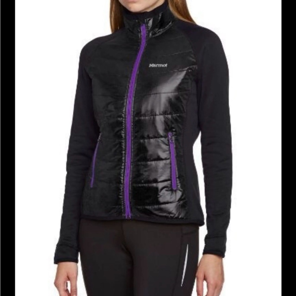Marmot Women’s Black Jacket with Purple Zippers